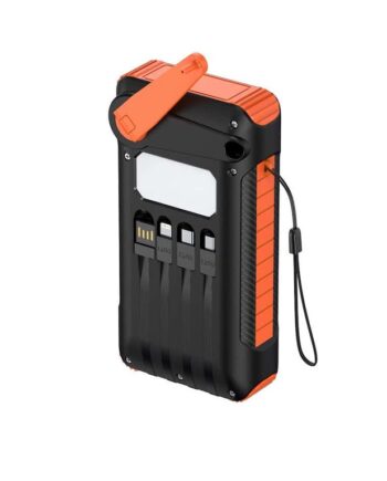 Powertrend Solcelle Powerbank 10000mah Med Håndsving