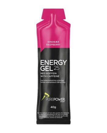 Purepower Energy Gel Hindbær Med 32 Mg Koffein 40 Gram