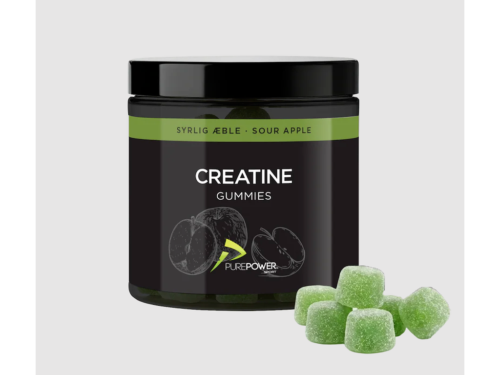 Purepower Kreatin Vingummi Sur æble 60 Stk