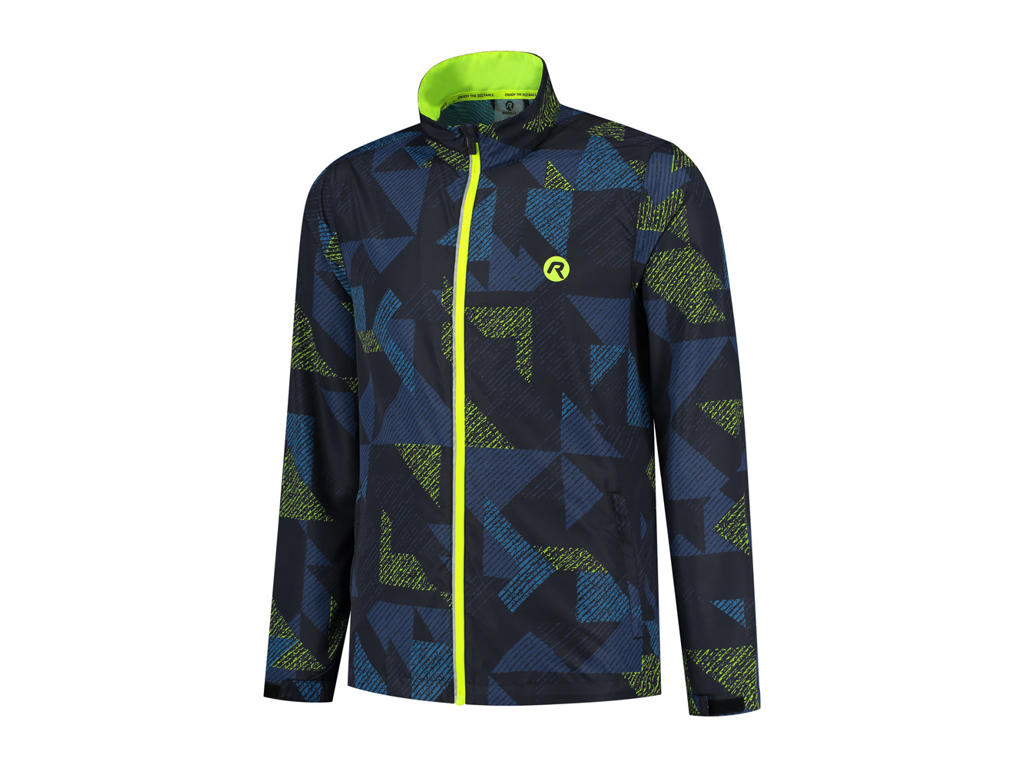 Rogelli Electro Sports Jakke Airbloc Blå Sort Flour Str