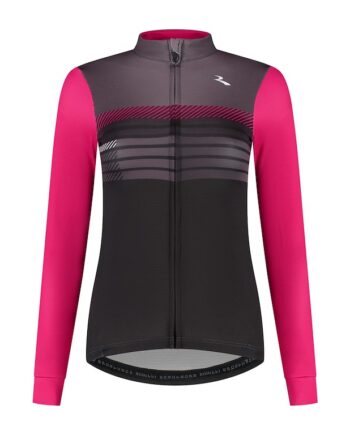 Rogelli Stryde Cykeltrøje Med Lange ærmer Dame Pink Sort Str