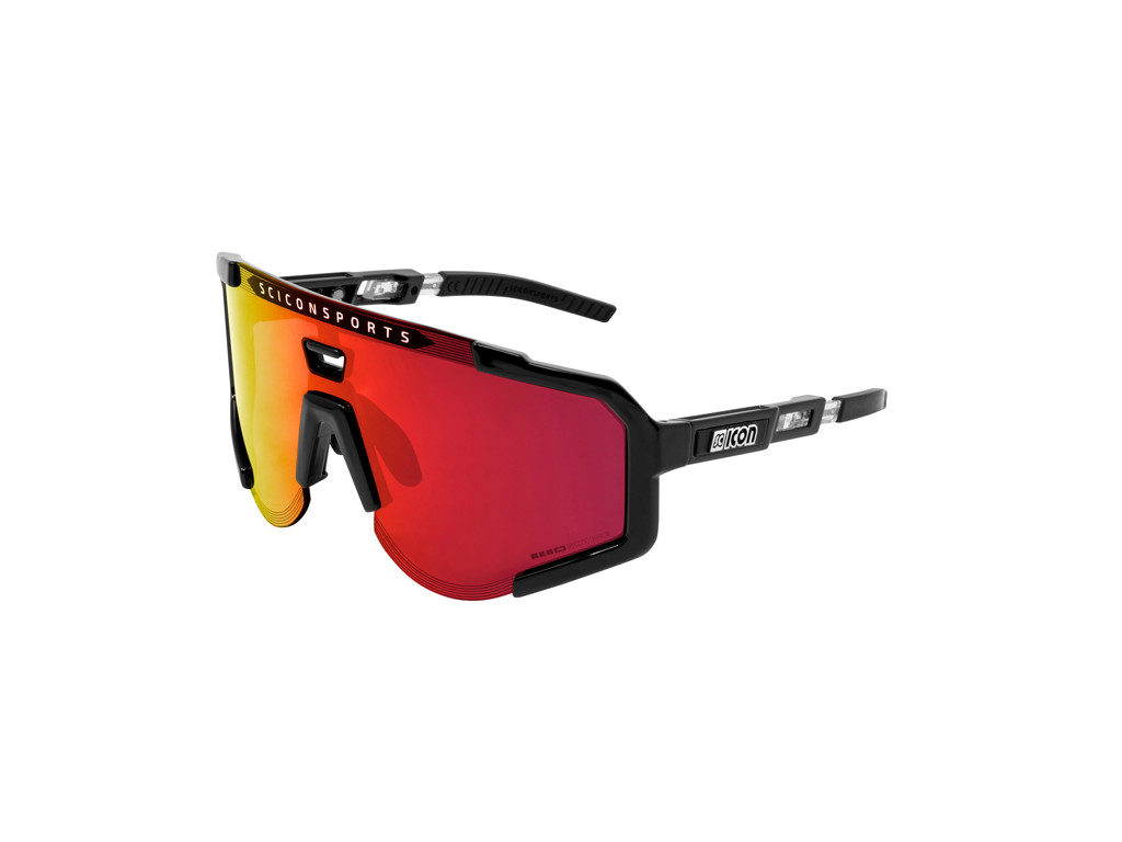 Scicon Aeroscope Cykelbrille Multimirror Red   Black Gloss