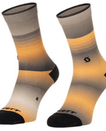 Scott Crew Gradient Stripes Cykelstrømper Beige Orange Str  42-44