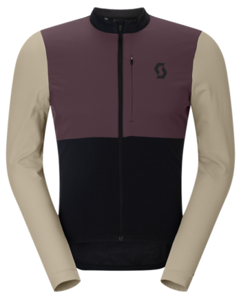 Scott Endurance Warm Cykeltrøje Lange ærmer Herre Sort Cocoa Red Str