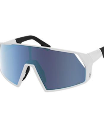 Scott Pro Shield Cykelbriller Hvid Amp Blue Chrome