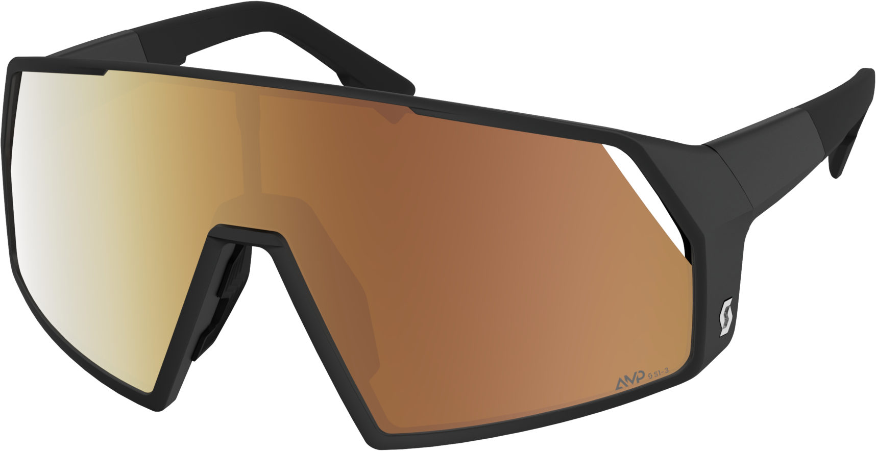 Scott Pro Shield Ls Gold Chrome   Black