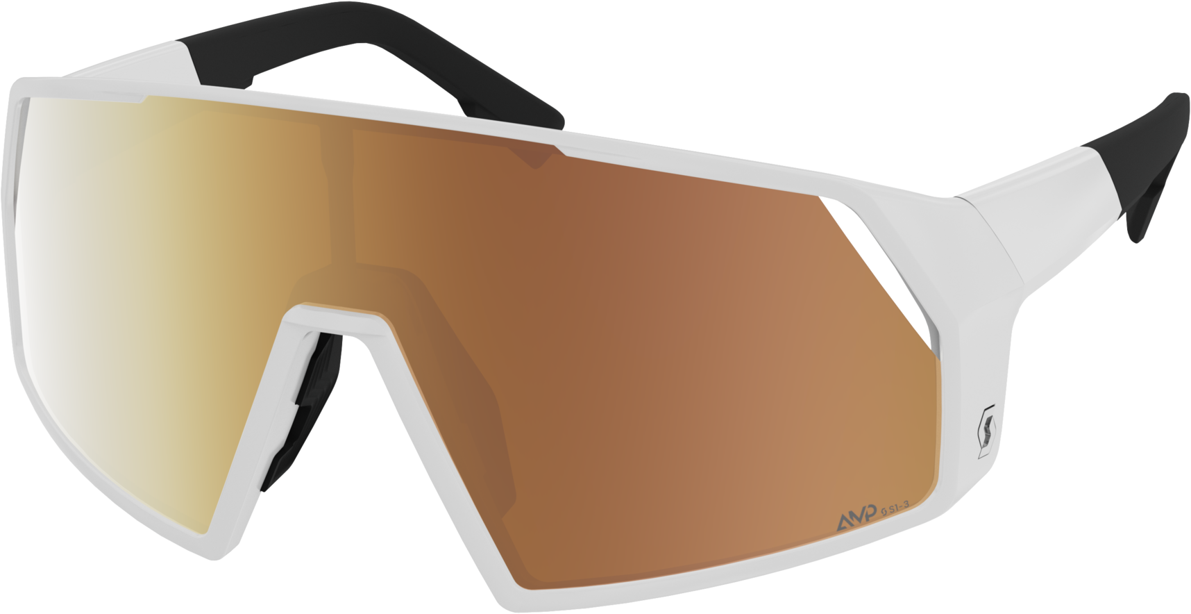 Scott Pro Shield Ls Gold Chrome   White Matt