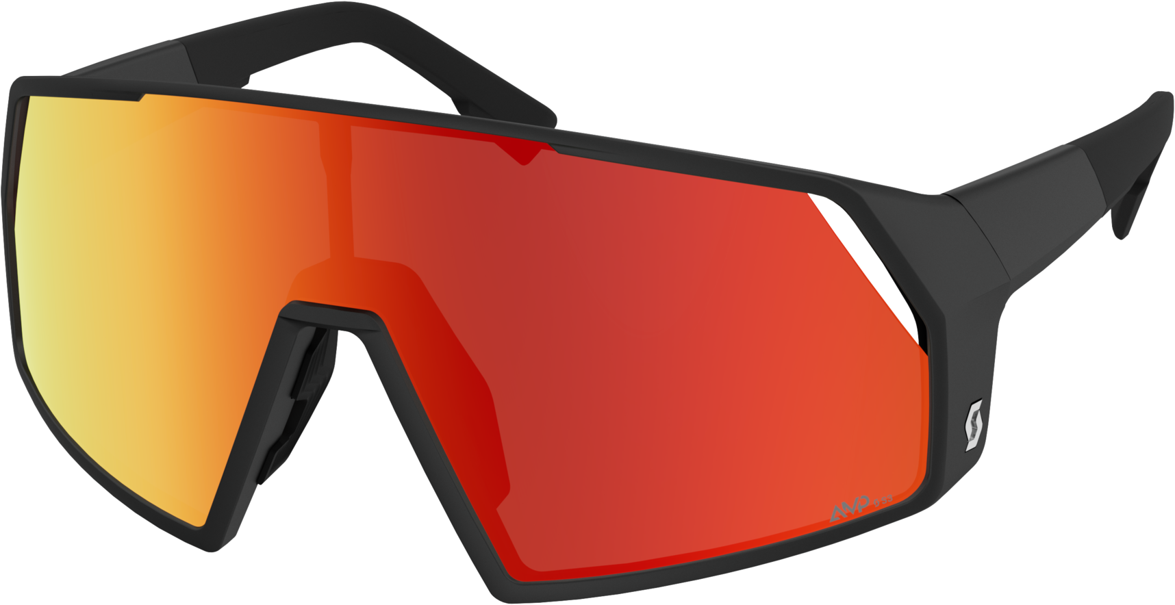 Scott Pro Shield Red Chrome   Black