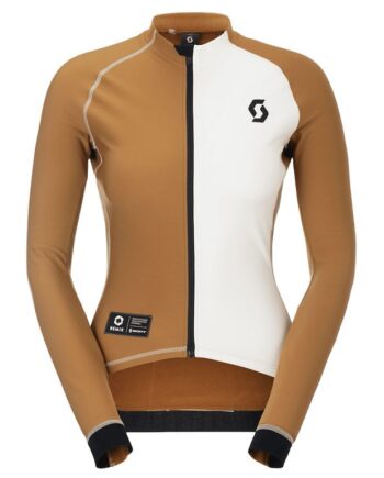 Scott Rc Pro Warm Ls Remix Jersey Cykeltrøje Dame Bread Brown Cotton White