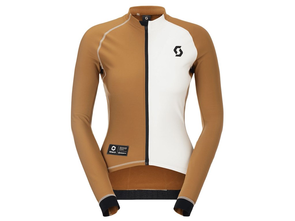 Scott Rc Pro Warm Ls Remix Jersey Cykeltrøje Dame Bread Brown Cotton White