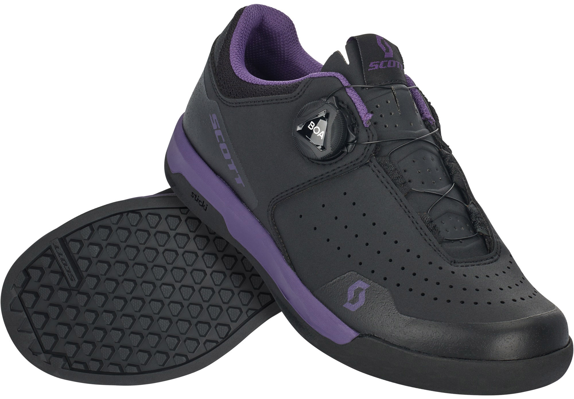 Scott Sport Volt Lady Cykelsko Sort Lilla
