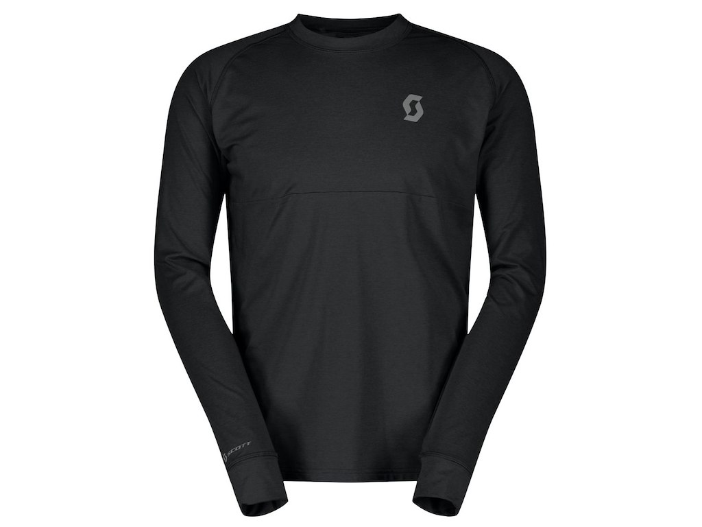 Scott Trail Storm Warm Light Tee Ls Cykeltrøje Herre Sort