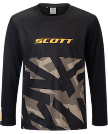 Scott Vertic Delta Jr Tee Cykeltrøje Lange ærmer Børn Junior Sort Str     152