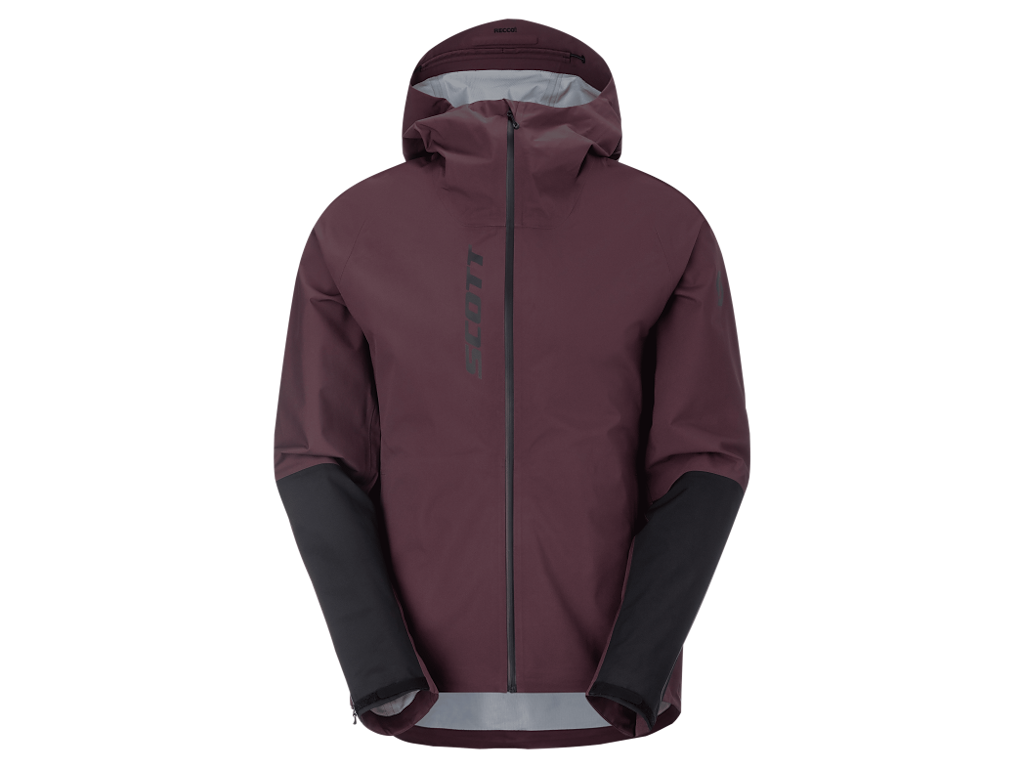 Scott Vertic Pro 3l Waterproof Jacket Cykeljakke Herre Cocoa Red Sort Str