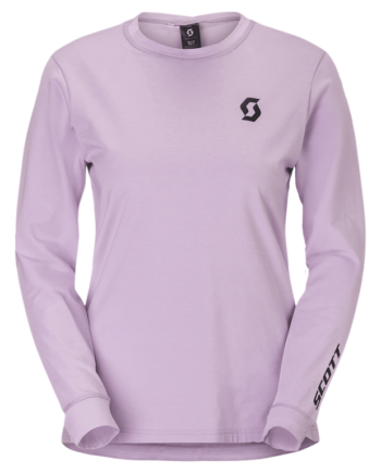 Scott Vertic Pro Mid Ls Tee Cykeltrøje Lange ærmer Dame Lilla Str