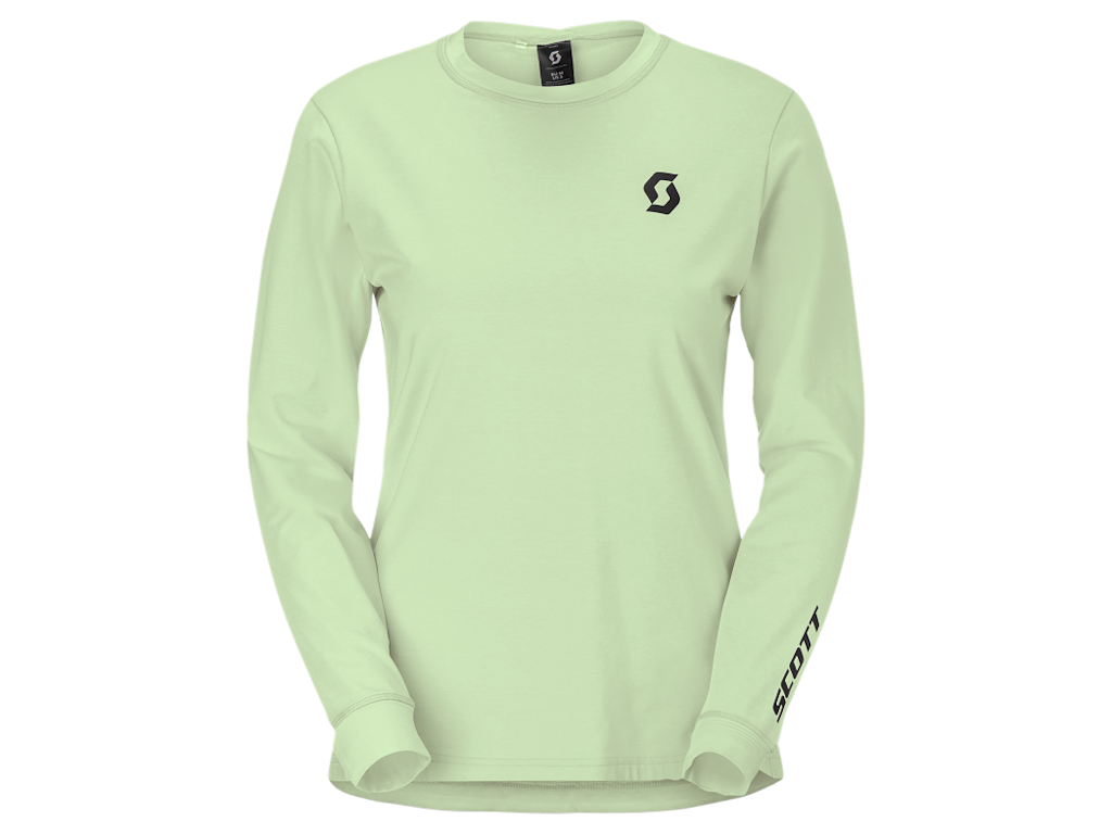 Scott Vertic Pro Mid Ls Tee Cykeltrøje Lange ærmer Dame Vapour Green Str  Xs