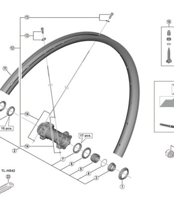 Shimano Aksel Komplet Til Forhjul Model Wh-m8100-tl-f15- -275