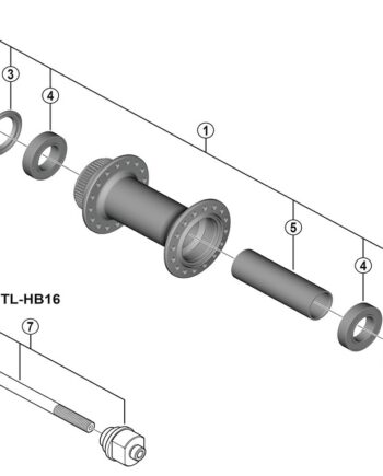Shimano Aksel Komplet Til Fornav Model Hb-tc500-12
