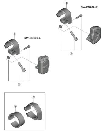 Shimano Beslag 22 2mm   Diameter Med Møtrik Til Kontakt Model Sw-en600