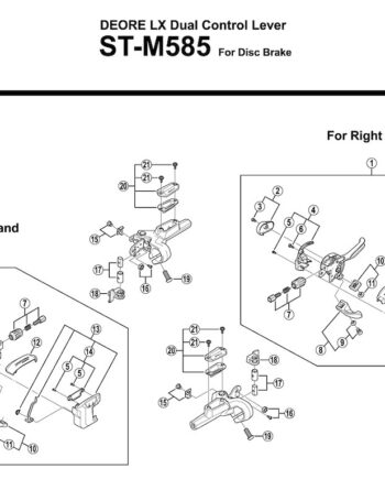 Shimano Deore Lx Topdæksel Med Skrue Til Venstre Skiftegreb Model St-m585