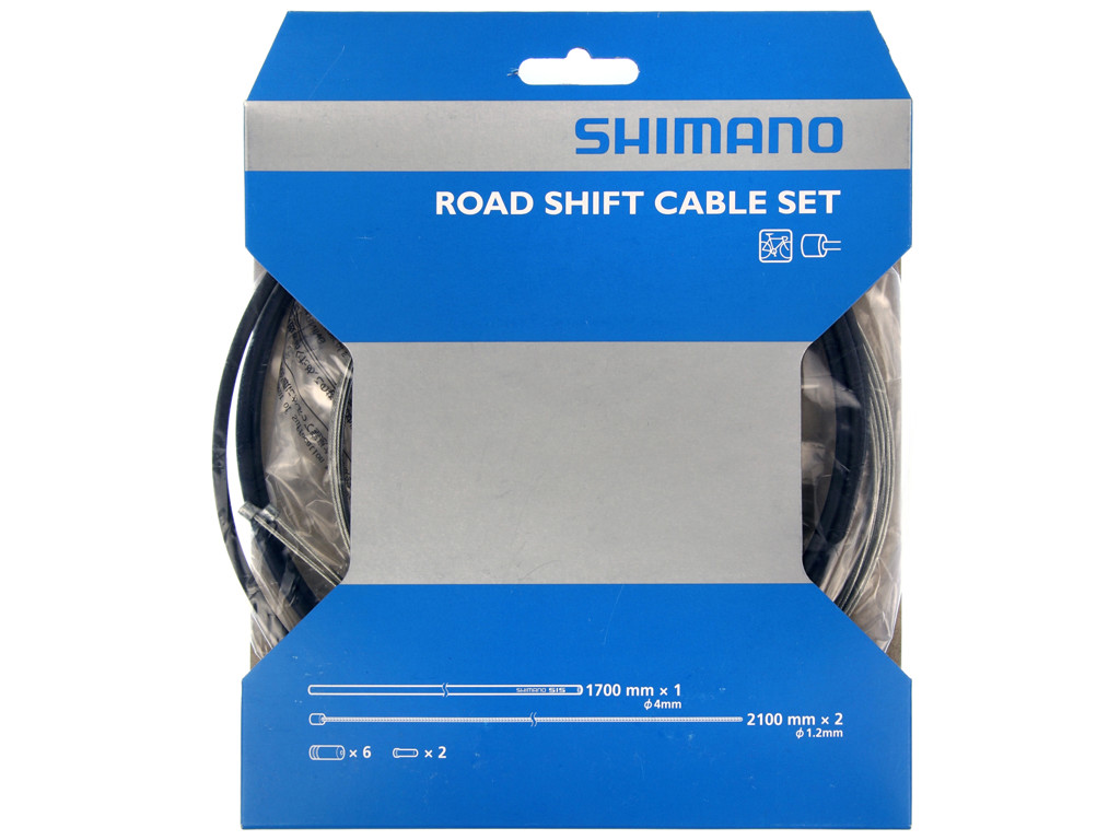 Shimano Gearkabel Sæt Til Landevej 170cm Yderkabel Sort 2100mm Gearwire