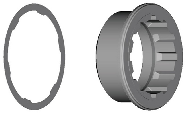 Shimano Låsering Og Afstandsstykke Cs-m7100