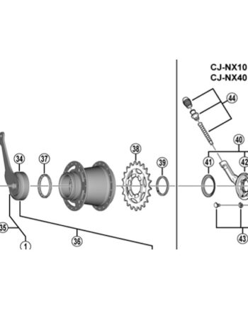 Shimano Nexus Non-turn Skive 9l Lys Grøn Til Gearnav Model Sg-c3001-7c