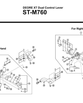 Shimano Skiftegrebsenhed Højre Til St-m760