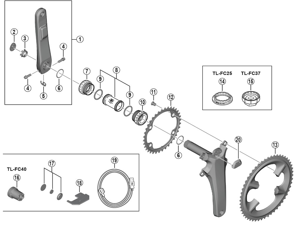 Shimano Ultegra Top Dæksel Til Powermeter Kranksæt Model Fc-r8100-