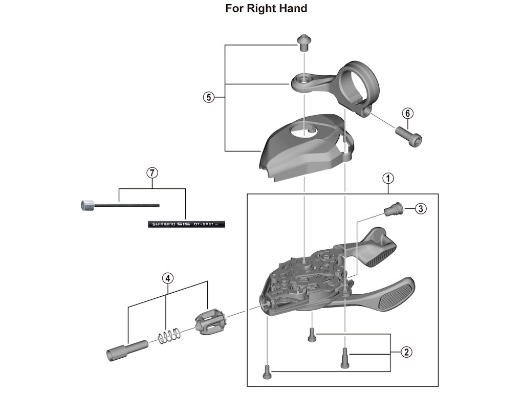 Shimano Xt Enhed Højre Til Skiftegreb Model Sl-m8130-r11