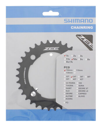 Shimano Zee 34 Tands Klinge Mtb Bcd104 Sort Fc-m640