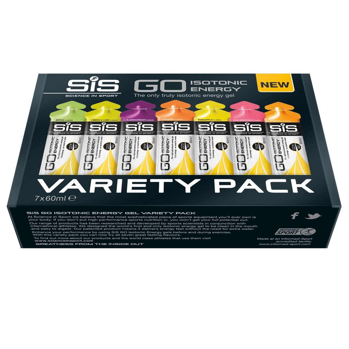 Sis Isotonic Energy Gel Pakke Varianter
