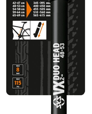 Sks Vx   Håndpumpe 400-450mm Multi Ventil 6bar 87psi Sort