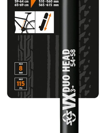 Sks Vx   Håndpumpe 455-505mm Multi Ventil 6bar 87psi Sort