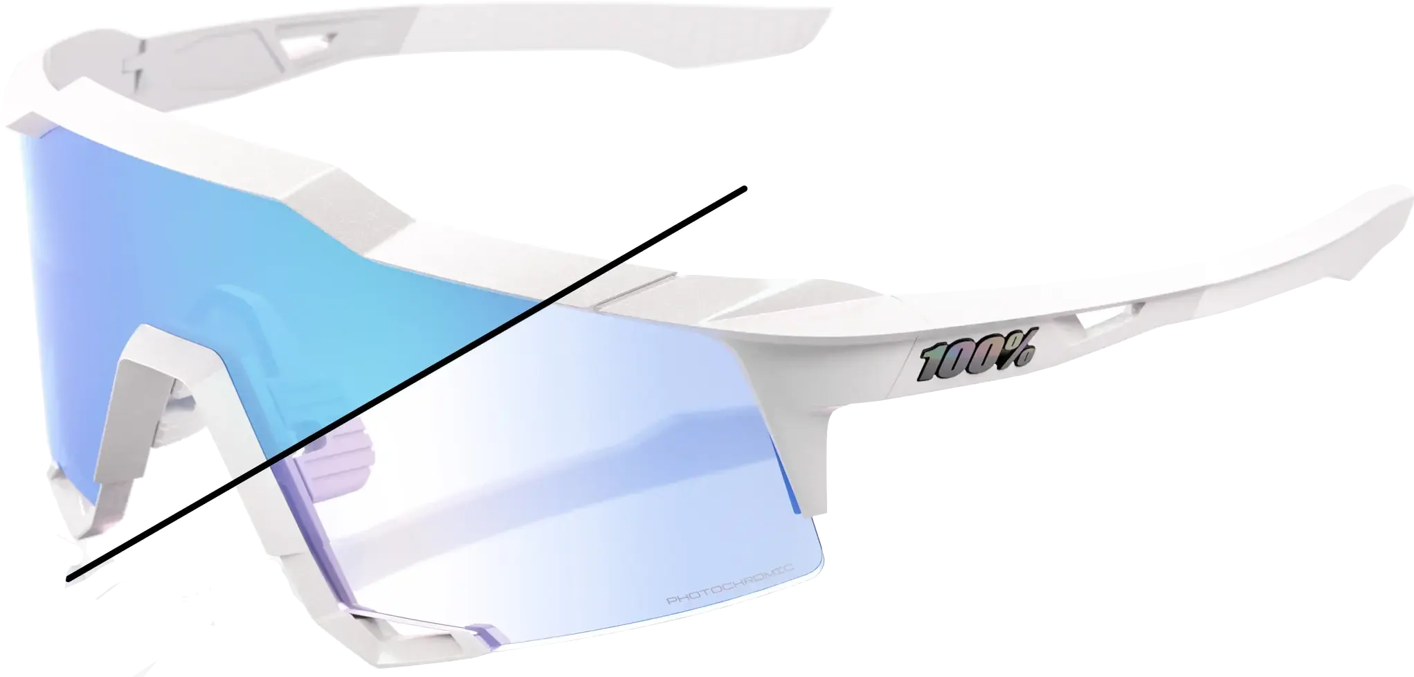 100  Speedcraft Bastille Le Pearl White Glitter Blue Mirror Photochromic