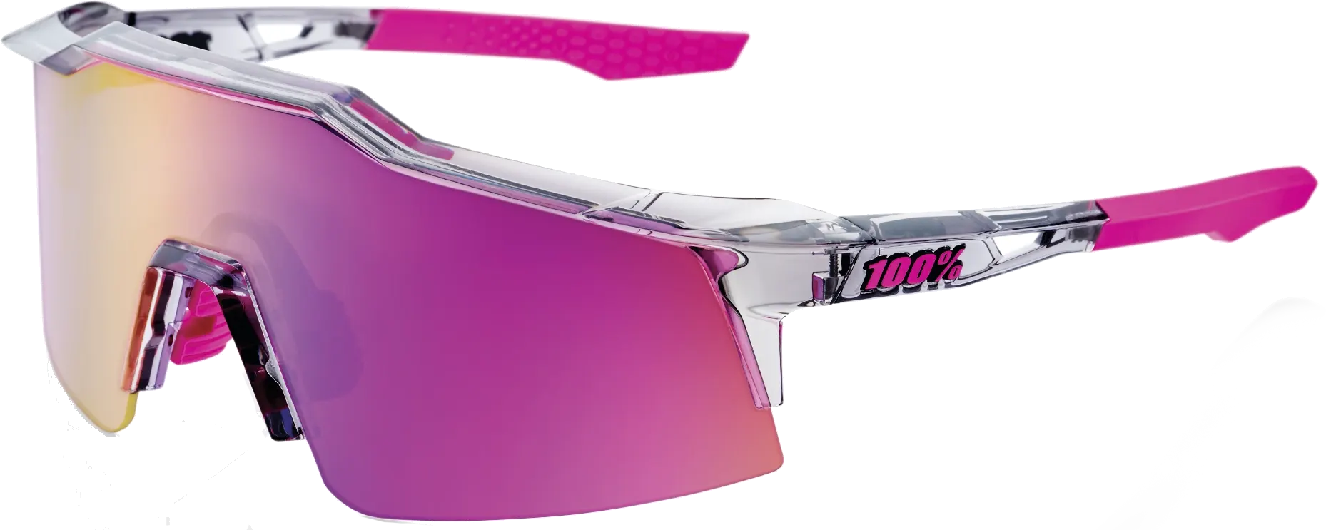 100  Speedcraft Sl Polished Translucent Grey Purple Multilayer Mirror Lens