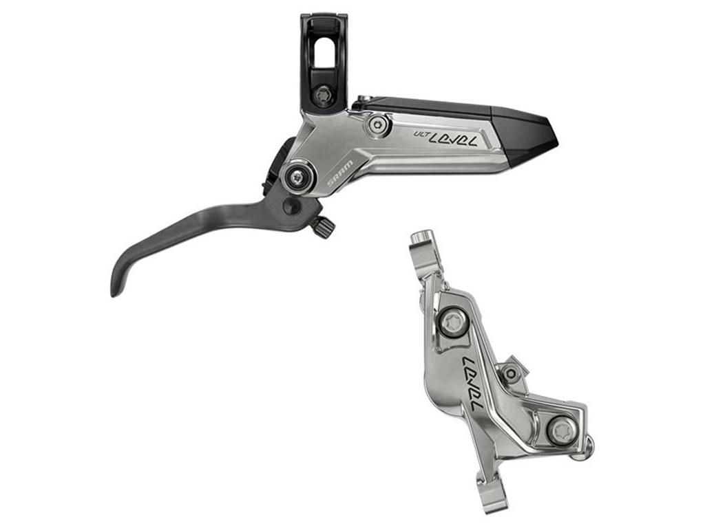 Sram Level Ultimate Stealth Hydraulisk Bremsesæt Stempler Bag Carbon Greb Sølv