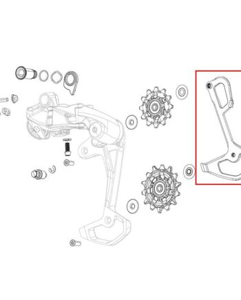 Sram Rival Xplr Axs E1 Inderplade   Aluminium Til Bagskifter