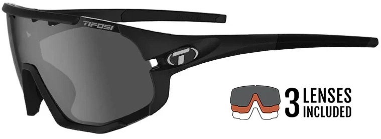 Tifosi Sledge Cykelbriller X2013 Matte Black Smoke Ac Red Clear