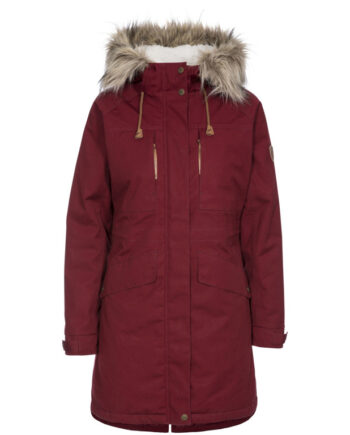 Trespass Faithful Parka Jakke Dame Merlot Str  Xs