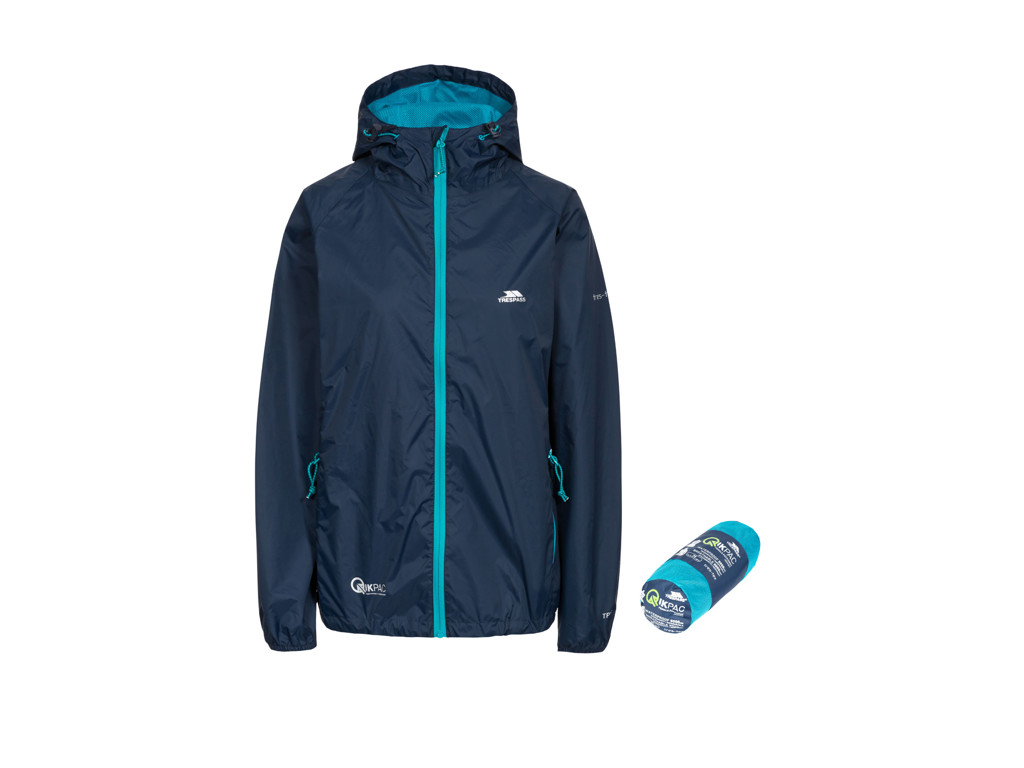 Trespass Qikpac Dame Regnjakke Str Xs Navy