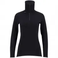 Ulvang Comfort 200 Turtle Neck   Zip Ws Black Black Str    Undertrøje
