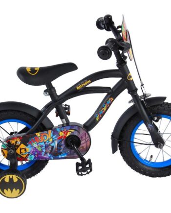 Volare Batman Børnecykel 12 Quot  Med Støttehjul Sort