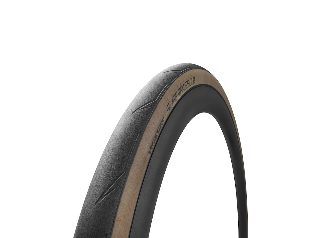Vredestein Superpasso   Tube Foldedæk Road 700   25c Sort Transparent