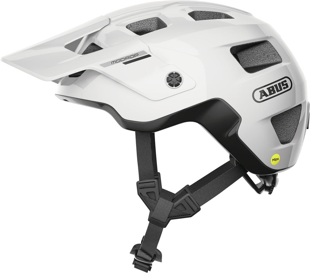 Abus Modrop Mips Shiny White Cykelhjelm Medium 52-58 Cm