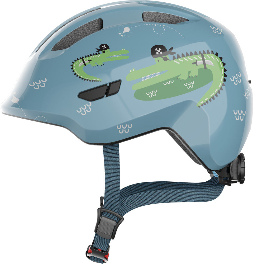Abus Smiley     Blue Croco Børne Cykelhjelm Small  45-50 Cm