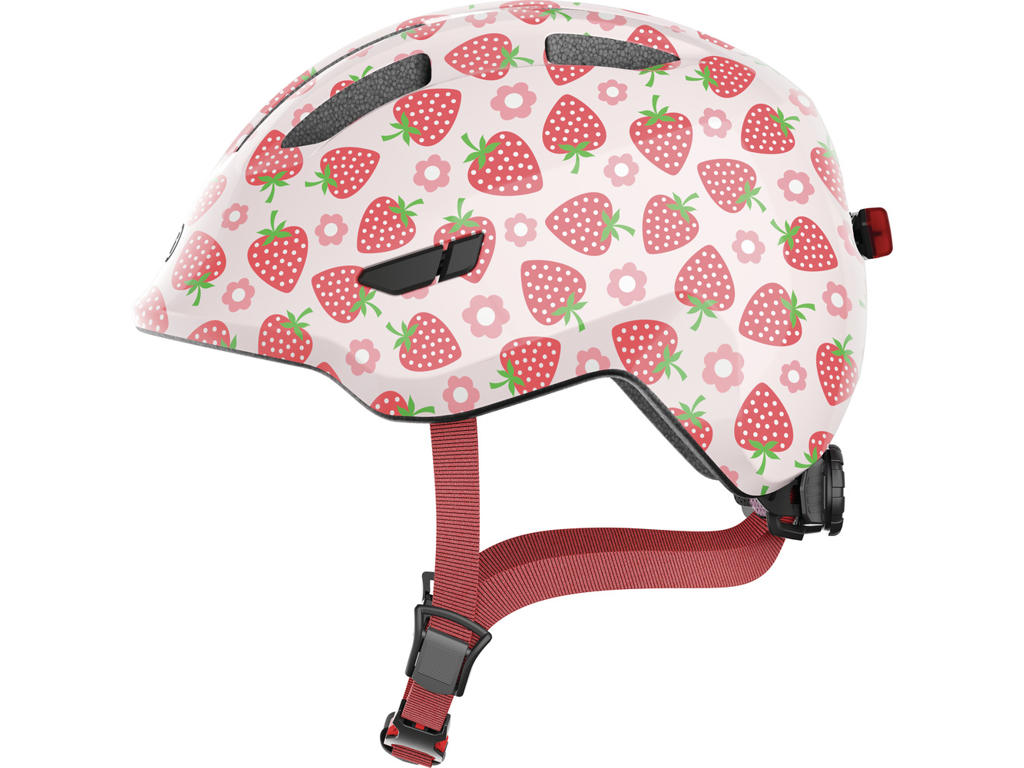 Abus Smiley Led Cykelhjelm Til Børn Rose Strawberry Str