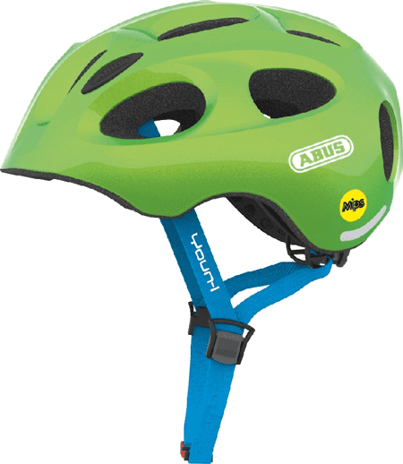 Abus Sparkling Green Youn-  Mips Juniorhjelm Medium  52-57 Cm