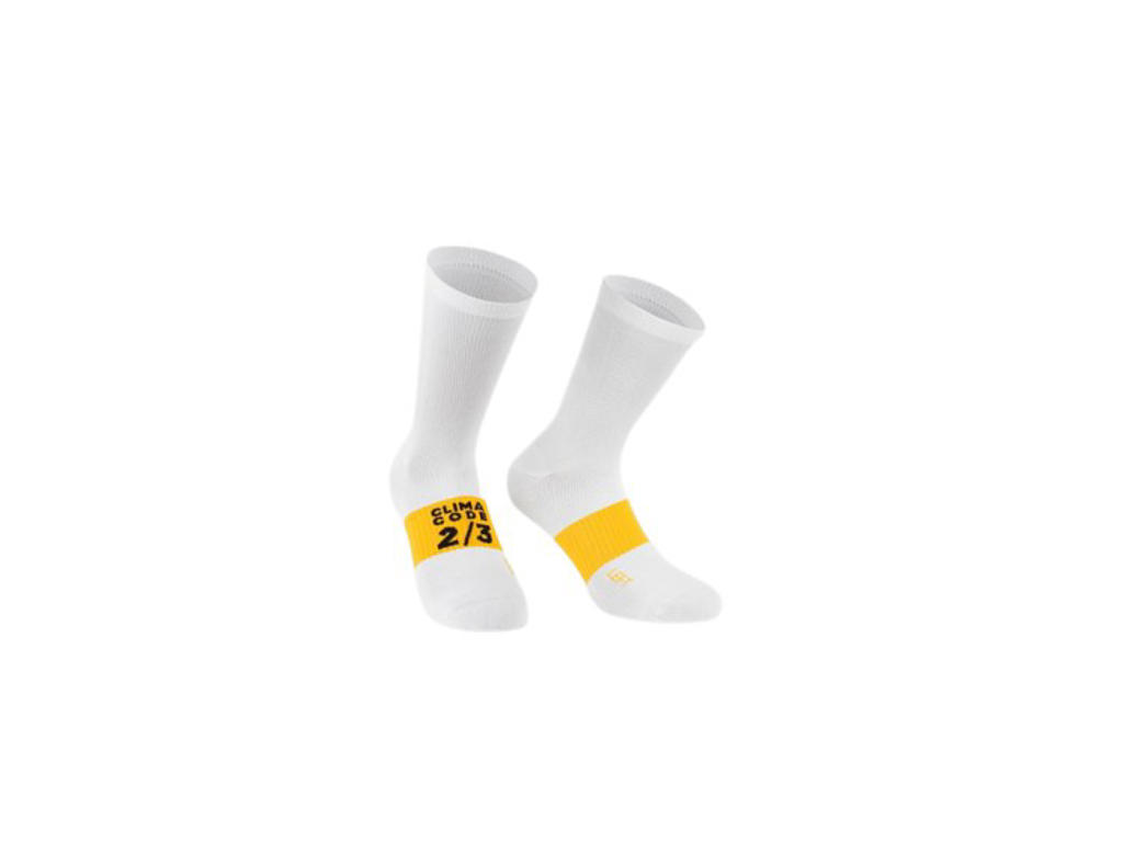 Assos Spring Fall Socks Evo Cykelstrømper Hvid Str  Ii