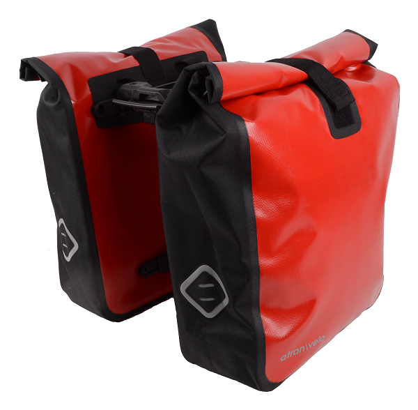 Atran Velo Sidetasker Travel Vandtæt Rød Sort Avs